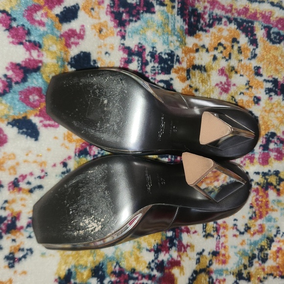 YSL Vitellino Laminato /Mirror Antracite/Crystal heels size 37 - Picture 5 of 9